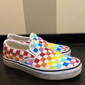 Size: 7.5      Brand: Vans     Color: Rainbow